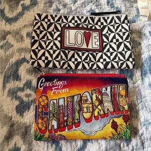 Brighton NEW - TWO Colorful California and Love Pouches